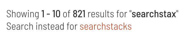Search Experience Test spell check